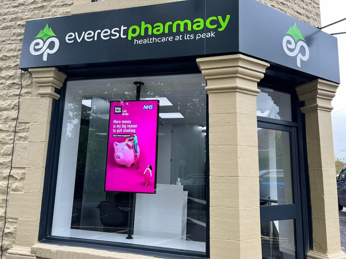 commercial digital display system pharmacy
